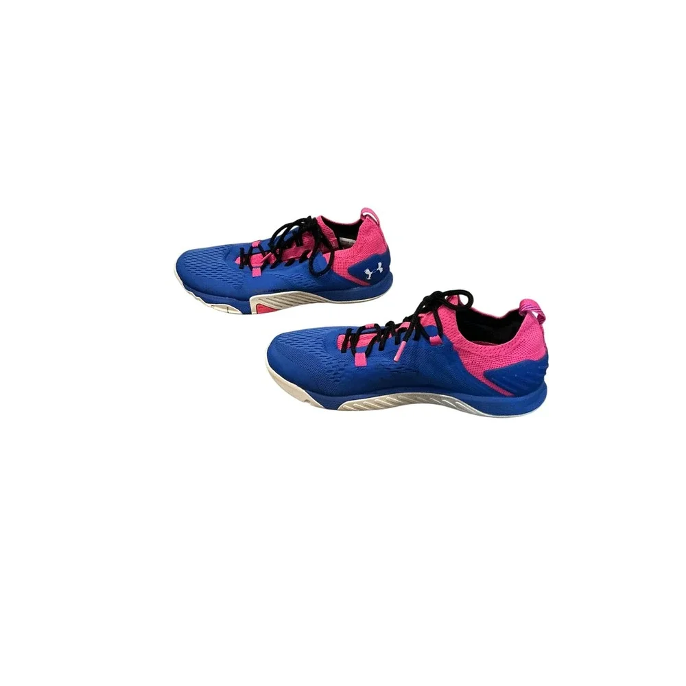 Under Armour TriBase Reign 2 Mens 7.5 EU 40.5 Blue Pink Training Shoes Running